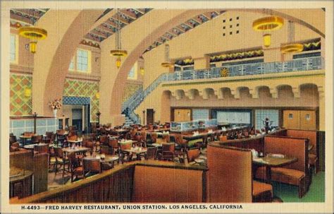 Fred Harvey Restaurant at the opening of Union Station, Los Angeles ...