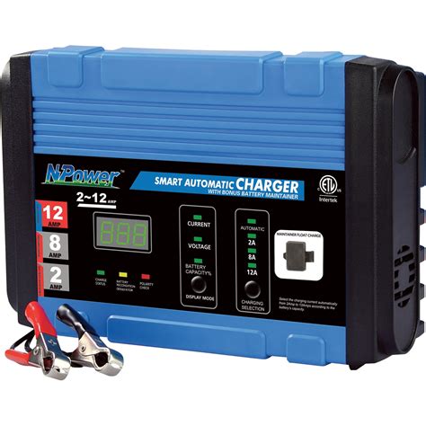 NPower Automatic Battery Charger/Maintainer — 12 Volt, 2/8/12 Amp | Battery Chargers| Northern ...