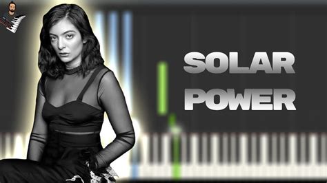 Lorde - Solar Power Sheet