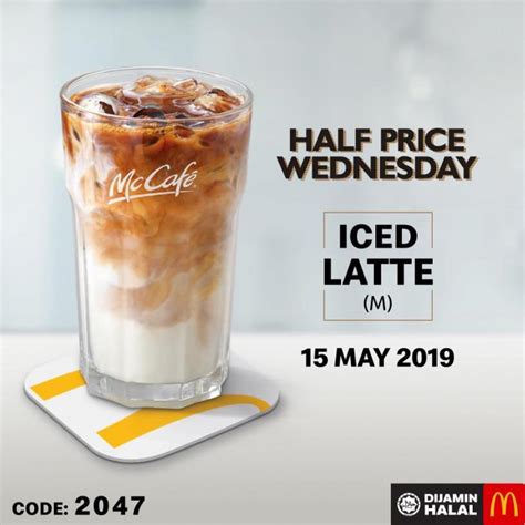 McDonald's McCafe Half Price Wednesday Promotion (15 May 2019)