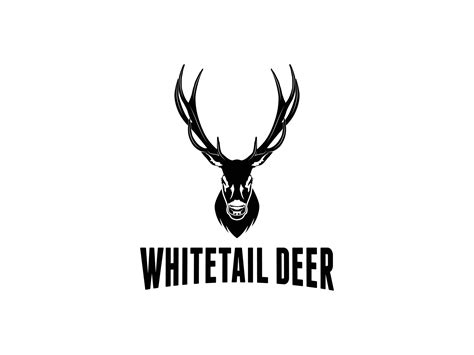 Whitetail deer silhouette vector art hunting logo 26619356 Vector Art ...