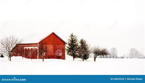 Snowy Winter Barn Royalty Free Stock Photos - Image: 36829228