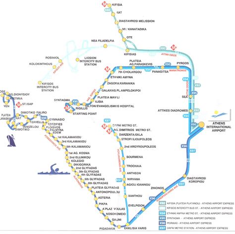 Athens Airport Bus Map