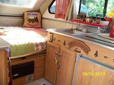 Inside my Aliner camper. Like where the electrical outlet is. | A frame camper, Aliner campers ...