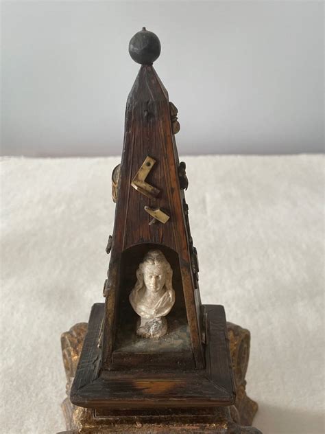 Proantic: Rare Marianne Masonic Obelisk, Symbols Of The Revolutionary