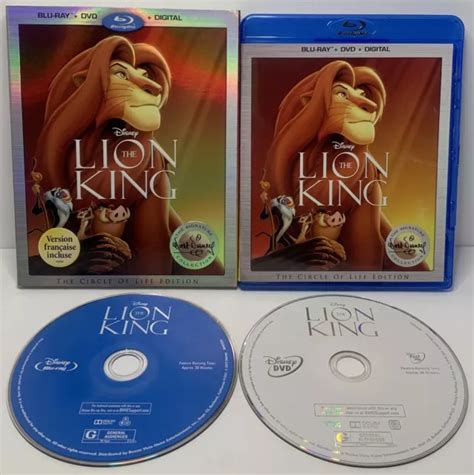 THE LION KING (Bluray, Dvd, Disney, Slipcover, 1994, Circle Of Life Edition) Cad $18.99 ...