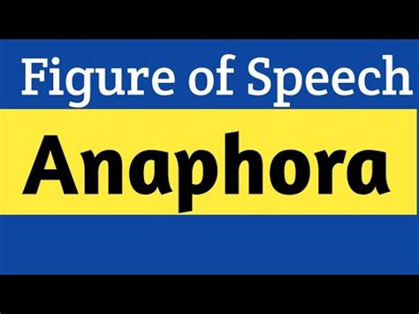 Anaphora || Anaphora figure of speech || Anaphora definition and ...