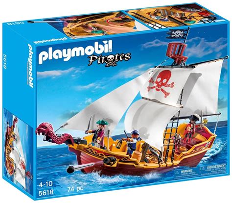 Playmobil Pirates Red Serpent Pirate Ship Set 5618 - ToyWiz