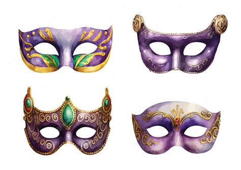 Premium Vector | Mardi Gras Carnival venetian mask clipart isolated vector illustration