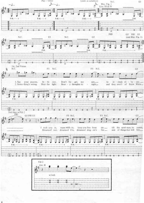 Metallica black album (guitar tabs)