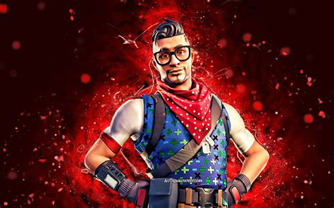 Prodigy red neon lights, Fortnite Battle Royale, Fortnite characters, Prodigy Skin, HD wallpaper ...