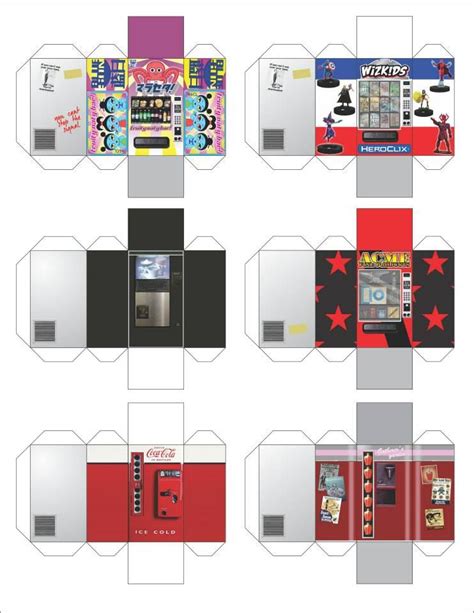 Heroclix vending machine papercraft | Paper toys, Paper models, Paper crafts