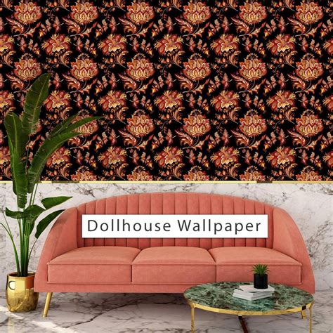 Dollhouse Wallpaper, Antique Dollhouse, Victorian Wallpaper, Pink ...