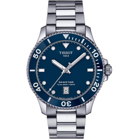 Tissot Seastar 1000 Blue Dial 40mm Quartz Diver's Watch T120.410.11.041 ...