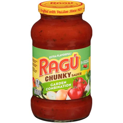 Ragu Pasta Sauce, Chunky, Garden Combination, 26 oz (1 lb 10 oz) 737 g