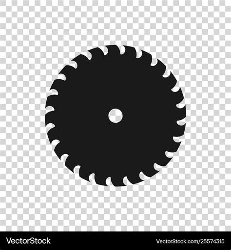 Grey circular saw blade icon isolated Royalty Free Vector