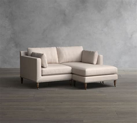 Tallulah Upholstered Loveseat with Reversible Chaise Sectional | Pottery Barn | Upholstered sofa ...