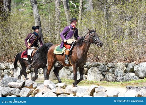 Historical Reenactment Events in Lexington, MA, USA Editorial Stock Photo - Image of celebration ...