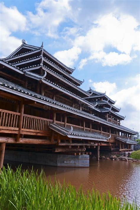 Chinese bridge stock image. Image of building, pond, scenic - 23565825