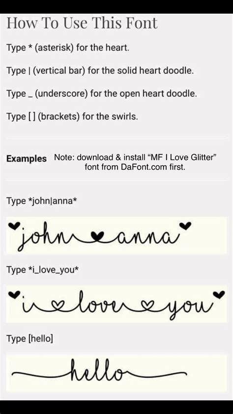 How to do font with hearts in it | Cricut fonts, I love glitter font ...