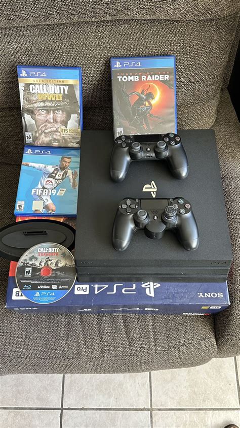 Sony PS4 Pro 1 Terabyte Jet Black + Controller & Games for Sale in San ...