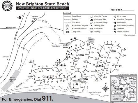 New Brighton State Beach Campground Map | Beach Map