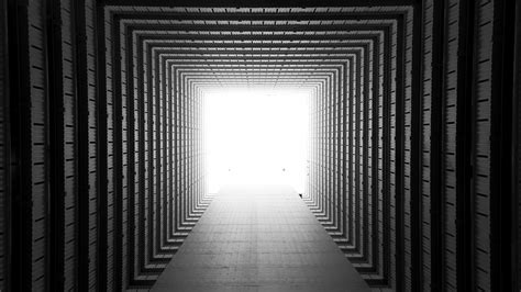 wallpaper corridor, symmetry, geometry, architecture, light, perspective HD : Widescreen : High ...