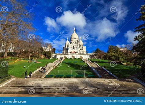 Sacre Coeur Stairs Stock Photo - Image: 64094844