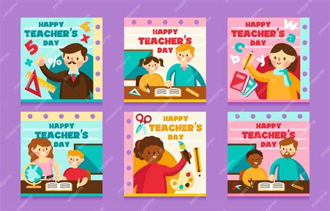 Premium Vector | A poster of a teachers day with a pink background