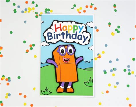 Numberblocks Happy Birthday Card | Etsy