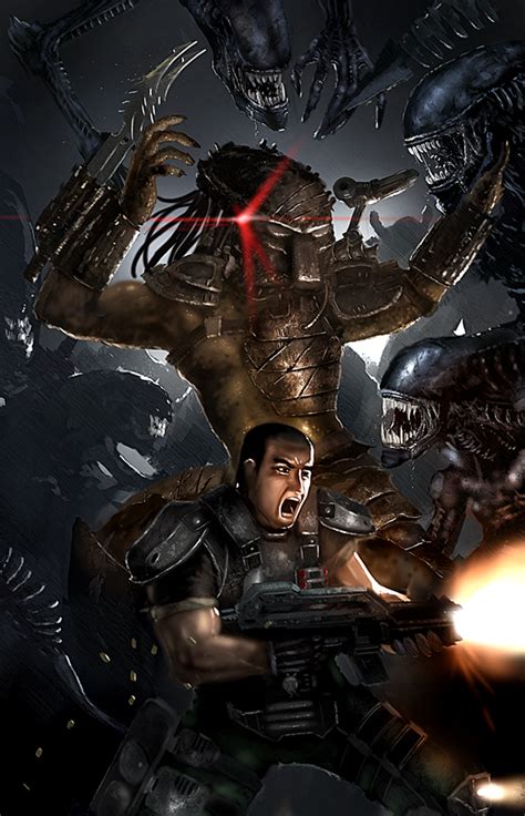 Aliens Vs. Predator. by itchytwitch on DeviantArt