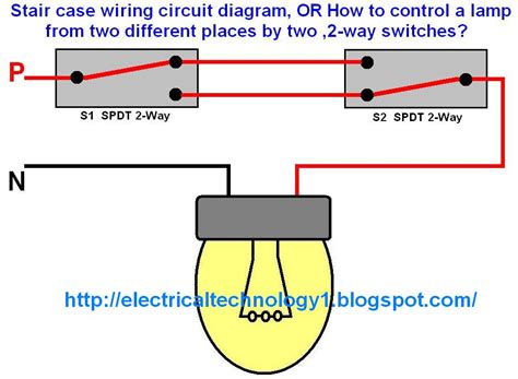 StairCase Wiring Circuit Diagram. Electrical Technolgy