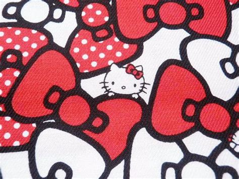 Hello Kitty Fabric Kitty Bow Half Yard sh130323 | Etsy | Hello kitty ...