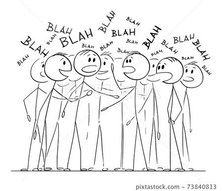 Group of People or Crowd Is Talking, Speaking... - Stock Illustration [73840813] - PIXTA