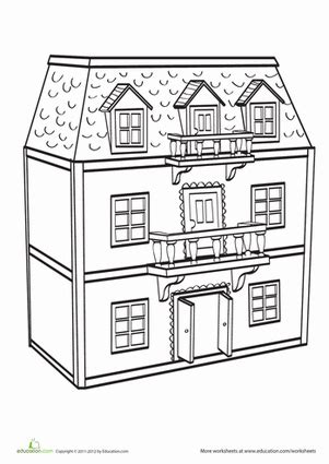 Top 10 Dollhouse Coloring Pages