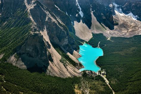 Moraine Lake Aerial View near Lake Louise Banff National | Etsy