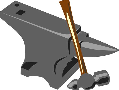 File:Blacksmith anvil hammer.svg - Wikimedia Commons