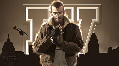 HD wallpaper: Grand Theft Auto IV, Niko Bellic, men, one person, front view | Wallpaper Flare