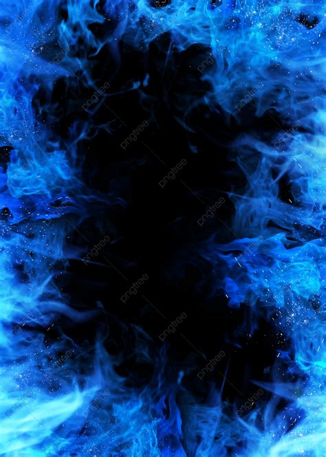 Black Background Blue Frame Flame Border Background Wallpaper Image For ...