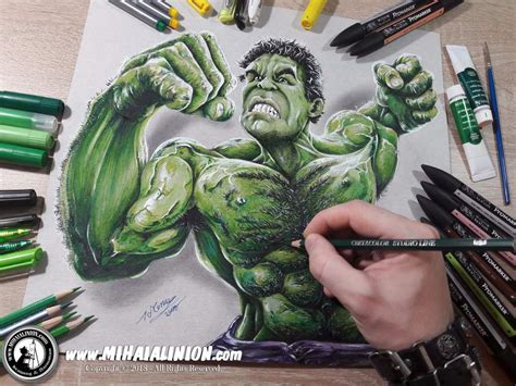 Drawing Hulk - Realistic 3D Comics by Mihai Alin Ion | Art Amino