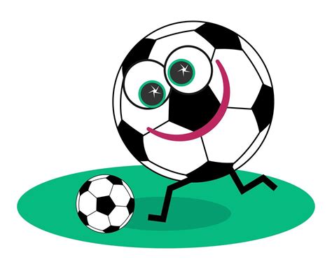 A Funny Cartoon Soccer Ball Playing Football 3818042 Vector Art at Vecteezy