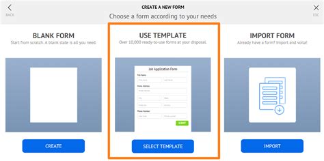 Formulaires disponibles: Jotform templates