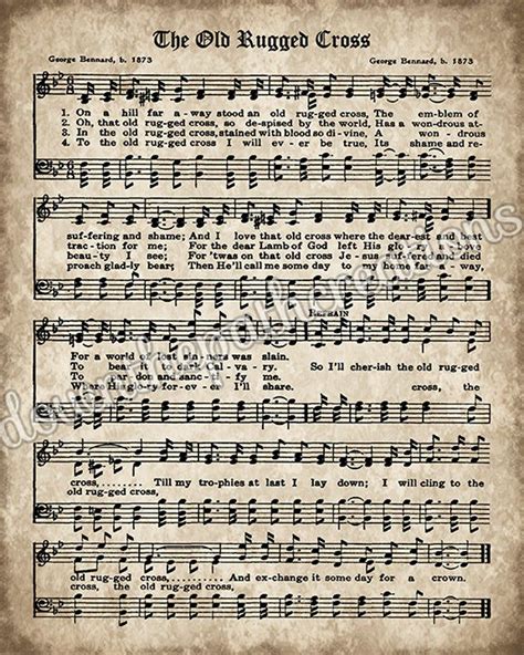 Old Hymn Print Set of 5, Printable Vintage Sheet Music, Amazing Grace ...