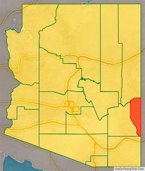 Map of Greenlee County, Arizona - Thong Thai Real