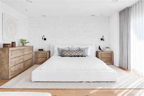 Modern White Brick Wall Bedroom Ideas