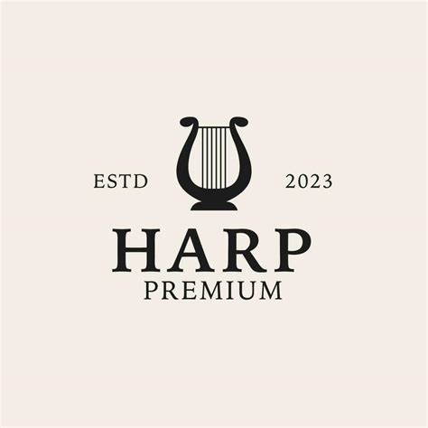 Creative harp logo design concept illustration idea 24185671 Vector Art at Vecteezy