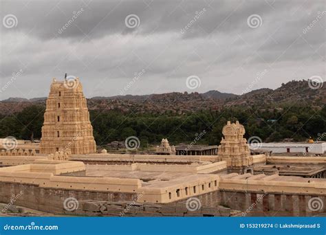 Virupaksha Hindu Temple Gopuram Captured from Hemakuta Hill Stock Photo - Image of hinduism ...