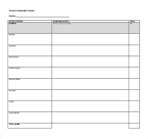 11+ Free Download Scoreboard Templates in Microsoft Word Format | Free ...