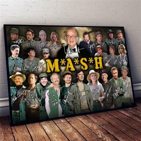 MASH TV Series Characters Signatures Poster & Canvas - RobinPlaceFabrics