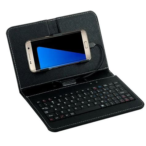 Portable Smartphone Wired Keyboard Flip Holster Case Andriod Mobile ...